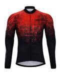 HOLOKOLO Cycling winter long sleeve jersey - INFRARED WINTER  - red/black