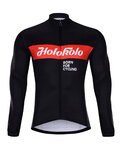 HOLOKOLO Cycling winter long sleeve jersey - OBSIDIAN WINTER  - black/red