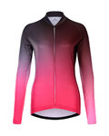 HOLOKOLO Cycling winter long sleeve jersey - DAZZLE LADY WINTER - pink/black