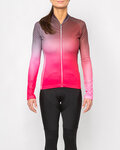 HOLOKOLO Cycling winter long sleeve jersey - DAZZLE LADY WINTER - pink/black