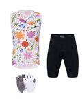 HOLOKOLO Cycling mega sets - FLORAL ELITE LADY - white/black/multicolour