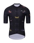 HOLOKOLO Cycling short sleeve jersey and shorts - DRAGONFLIES ELITE - black