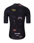 HOLOKOLO Cycling short sleeve jersey and shorts - DRAGONFLIES ELITE - black