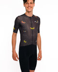HOLOKOLO Cycling short sleeve jersey and shorts - DRAGONFLIES ELITE - black