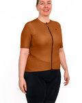 HOLOKOLO Cycling short sleeve jersey - VICTORIOUS LADY - brown