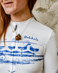 HOLOKOLO Cycling short sleeve jersey - EXPLORE ELITE LADY - blue/white