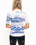 HOLOKOLO Cycling short sleeve jersey - EXPLORE ELITE LADY - blue/white
