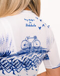 HOLOKOLO Cycling short sleeve jersey - EXPLORE ELITE LADY - blue/white