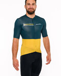 HOLOKOLO Cycling short sleeve jersey and shorts - VIBES - green/black/yellow