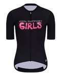 HOLOKOLO Cycling short sleeve jersey - SUPPORT ELITE LADY - pink/white/black