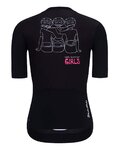 HOLOKOLO Cycling short sleeve jersey - SUPPORT ELITE LADY - pink/white/black