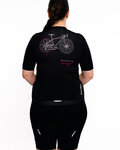 HOLOKOLO Cycling short sleeve jersey - CYCLIST ELITE LADY - pink/black/white