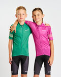 HOLOKOLO Cycling short sleeve jersey - FLOW JUNIOR - pink/multicolour