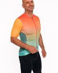 HOLOKOLO Cycling short sleeve jersey - INFINITY - orange/green/red