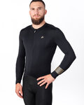 HOLOKOLO Cycling summer long sleeve jersey - VICTORIOUS GOLD ELITE - black