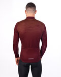 HOLOKOLO Cycling winter long sleeve jersey - STARLIGHT WINTER - bordeaux