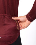 HOLOKOLO Cycling winter long sleeve jersey - STARLIGHT WINTER - bordeaux