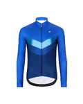 HOLOKOLO Cycling winter long sleeve jersey - ARROW WINTER - blue