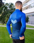 HOLOKOLO Cycling winter long sleeve jersey - ARROW WINTER - blue