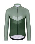 HOLOKOLO Cycling long sleeve jersey and bibtights - ARROW WINTER - black/green