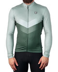 HOLOKOLO Cycling winter long sleeve jersey - ARROW WINTER - green