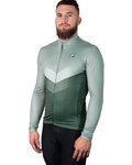 HOLOKOLO Cycling winter long sleeve jersey - ARROW WINTER - green