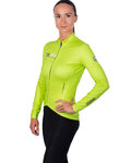 HOLOKOLO Cycling winter long sleeve jersey - VIBES LADY WINTER - yellow