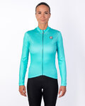 HOLOKOLO Cycling winter long sleeve jersey - STARLIGHT LADY WNT - light blue