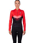 HOLOKOLO Cycling winter long sleeve jersey - ARROW LADY WINTER - red/black