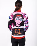 HOLOKOLO Cycling winter long sleeve jersey - SUNSET LADY WINTER - multicolour
