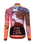 HOLOKOLO Cycling long sleeve jersey and bibtights - FREE LADY WINTER - multicolour/black