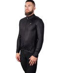 HOLOKOLO Cycling winter long sleeve jersey - PHANTOM WINTER - black