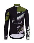 HOLOKOLO Cycling long sleeve jersey and bibtights - CAMOUFLAGE WINTER - black/green