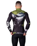 HOLOKOLO Cycling winter long sleeve jersey - CAMOUFLAGE WINTER - green/black