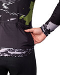 HOLOKOLO Cycling winter long sleeve jersey - CAMOUFLAGE WINTER - green/black