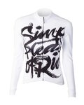 HOLOKOLO Cycling winter long sleeve jersey - STREETBEAT LADY WNT - white/black