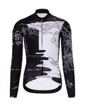HOLOKOLO Cycling long sleeve jersey and bibtights - VENTURE LADY WINTER - black/white