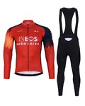 BONAVELO Cycling winter set - INEOS 2024 WINTER - blue/black/red