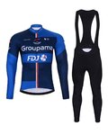 BONAVELO Cycling winter set - FDJ 2024 WINTER - blue/black