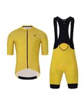 HOLOKOLO Cycling short sleeve jersey and shorts - VICTORIOUS - yellow