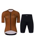 HOLOKOLO Cycling short sleeve jersey and shorts - VICTORIOUS LADY - black/brown