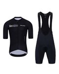 HOLOKOLO Cycling short sleeve jersey and shorts - VIBES - black