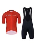 HOLOKOLO Cycling short sleeve jersey and shorts - VIBES - black/red