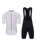 HOLOKOLO Cycling short sleeve jersey and shorts - INFINITY - black/white