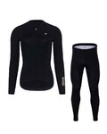 HOLOKOLO Cycling long sleeve jersey and bibtights - HOLOKOLO VICTORIOUS - black/gold