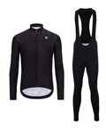 HOLOKOLO Cycling long sleeve jersey and bibtights - STARLIGHT WINTER - black