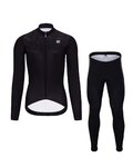 HOLOKOLO Cycling long sleeve jersey and bibtights - STARLIGHT LADY W - black