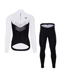 HOLOKOLO Cycling long sleeve jersey and bibtights - ARROW LADY WINTER - black/white
