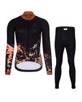 HOLOKOLO Cycling long sleeve jersey and bibtights - CAMOUFLAGE LADY W - brown/black