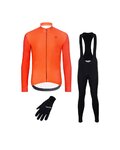 HOLOKOLO Cycling winter set - PERFORMANCE WINTER - black/orange